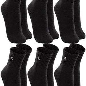 Kit 06 Pares Meia Lupo Sport Cano Médio Algodão Adulto