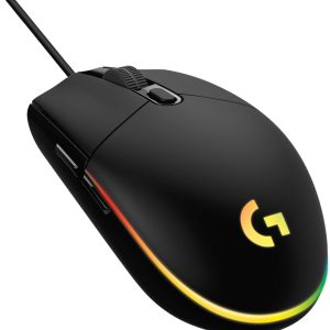 Mouse Gamer Logitech G203 LIGHTSYNC RGB, Efeito de Ondas de Cores, 6 Botões Programáveis e Até 8.000 DPI - Preto