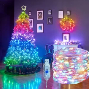 Pisca Pisca 100 Leds USB Árvore Natal Decoração Colorido Led 10M Prova D'Agua Interno Bivolt