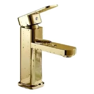 Torneira Misturador Monocomando Banheiro Dourada Cor Dourado